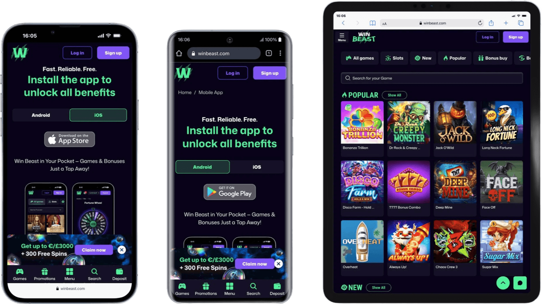 Στιγμιότυπο εφαρμογής Winbeast Casino